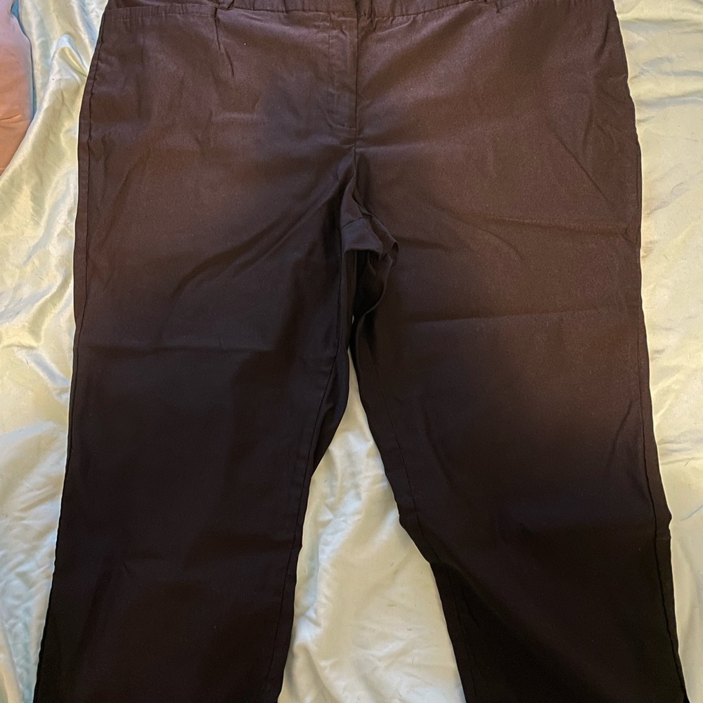 Size 24 black stretch capris